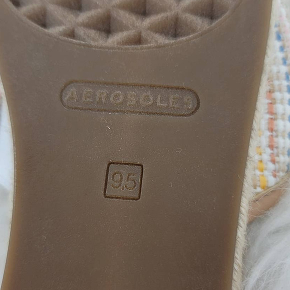 Aerosoles Tan Red Green Blue Yellow Slide On Espadrille Sandals 9.5 - Picture 8 of 8